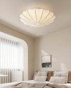 Lampa Sufitowa Retro z Jedwabnym Kloszem w Kształcie Kwiatu