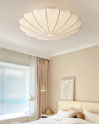 Lampa Sufitowa Retro z Jedwabnym Kloszem w Kształcie Kwiatu