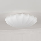 Lampa Sufitowa Retro z Jedwabnym Kloszem w Kształcie Kwiatu