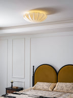 Lampa Sufitowa Retro z Jedwabnym Kloszem w Kształcie Kwiatu