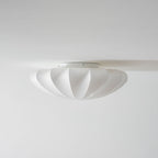 Lampa Sufitowa Retro z Jedwabnym Kloszem w Kształcie Kwiatu