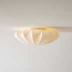 Lampa Sufitowa Retro z Jedwabnym Kloszem w Kształcie Kwiatu