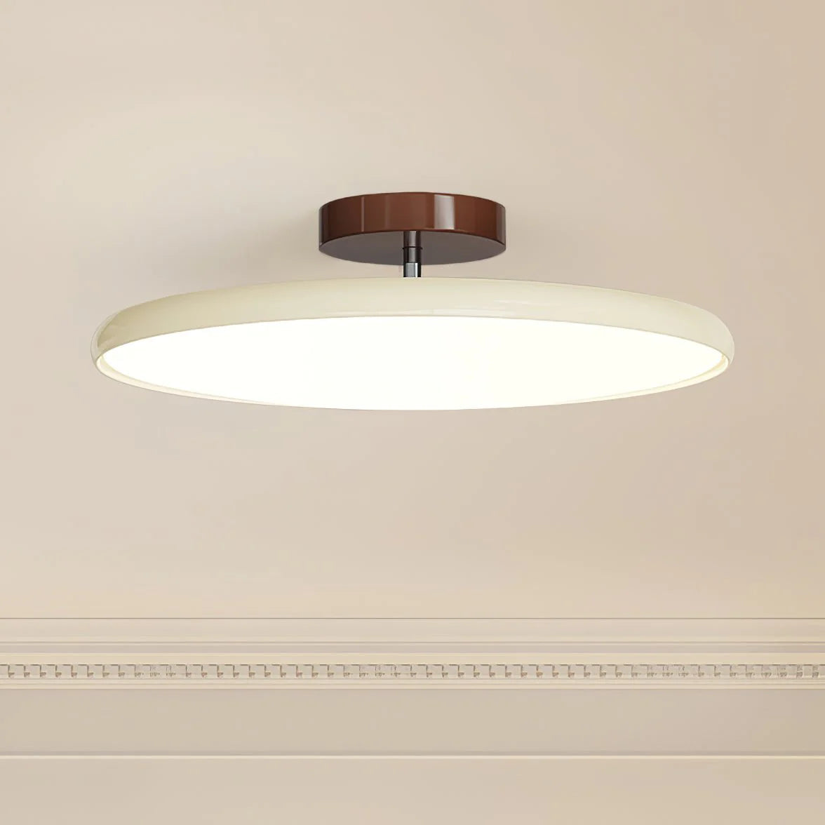 Lampa Sufitowa Retro z Okrągłym Kloszem i Regulowanym Nachyleniem