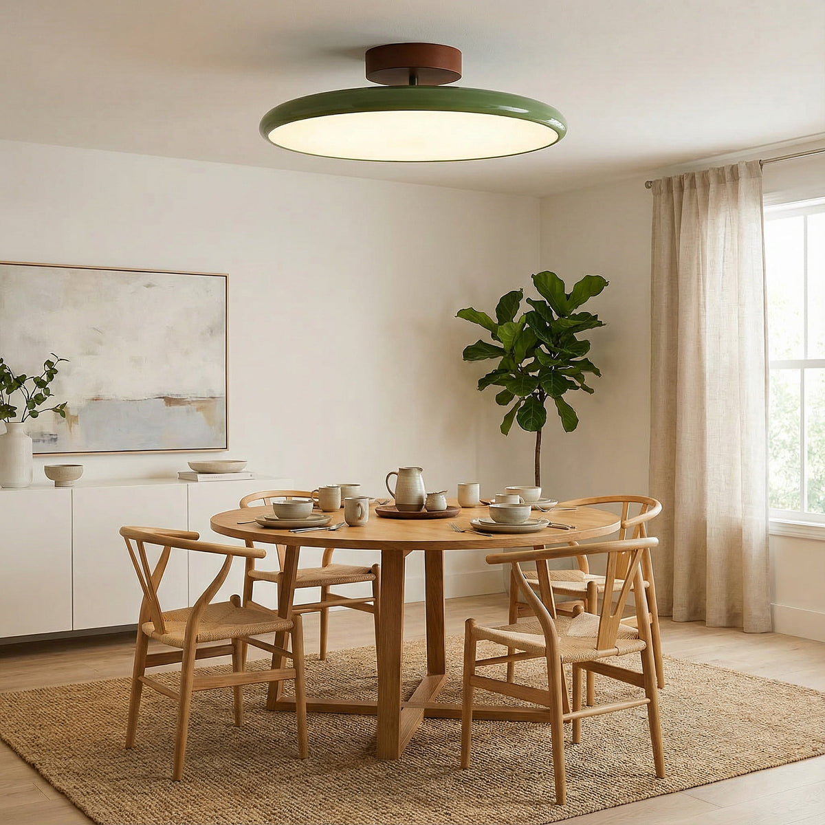 Lampa Sufitowa Retro z Okrągłym Kloszem i Regulowanym Nachyleniem