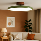 Lampa Sufitowa Retro z Okrągłym Kloszem i Regulowanym Nachyleniem