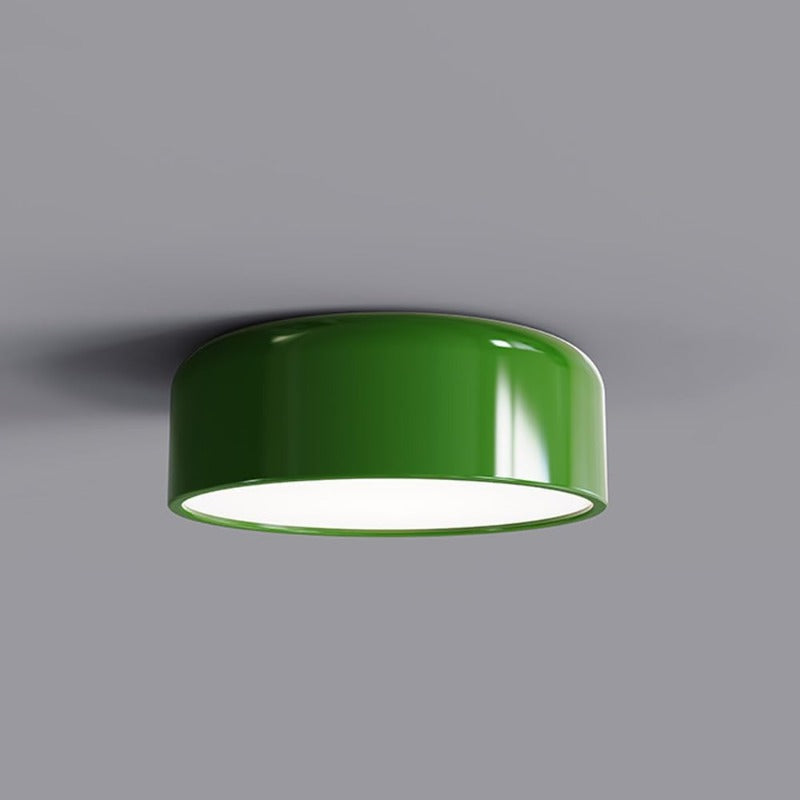 Lampa Sufitowa Retro z Okrągłym Kloszem i Wbudowanym Źródłem Światła