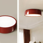 Lampa Sufitowa Retro z Okrągłym Kloszem i Wbudowanym Źródłem Światła