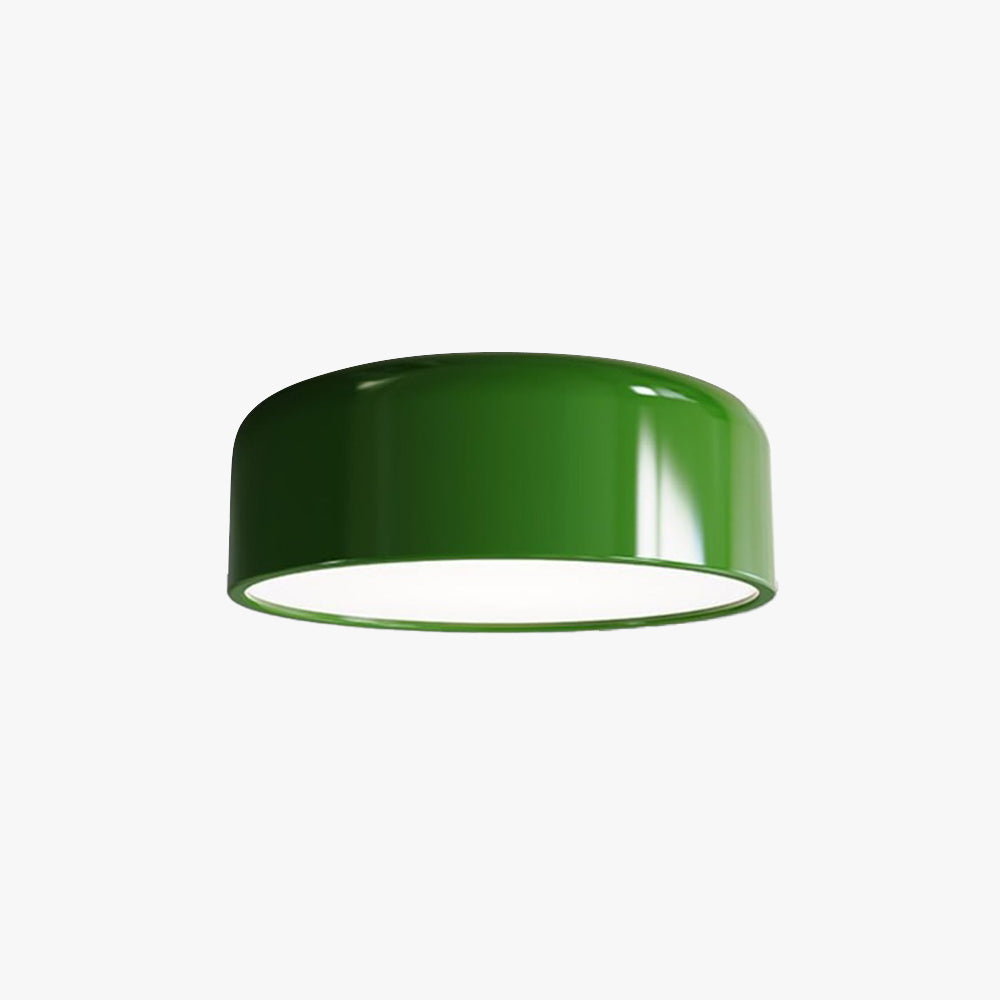 Lampa Sufitowa Retro z Okrągłym Kloszem i Wbudowanym Źródłem Światła