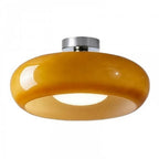 Lampa Sufitowa Retro z Owalnym Kloszem Szklanym