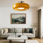 Lampa Sufitowa Retro z Owalnym Kloszem Szklanym