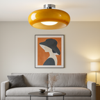 Lampa Sufitowa Retro z Owalnym Kloszem Szklanym