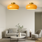 Lampa Sufitowa Retro z Owalnym Kloszem Szklanym