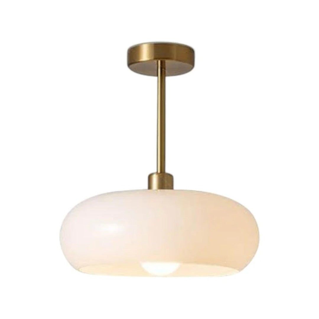 Lampa Sufitowa Retro z Owalnym Kloszem Szklanym