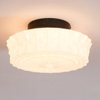 Lampa Sufitowa Retro z Ozdobnym Kloszem Szklanym