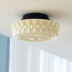 Lampa Sufitowa Retro z Ozdobnym Kloszem Szklanym