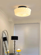 Lampa Sufitowa Retro z Ozdobnym Kloszem Szklanym