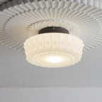 Lampa Sufitowa Retro z Ozdobnym Kloszem Szklanym