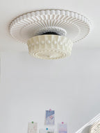 Lampa Sufitowa Retro z Ozdobnym Kloszem Szklanym