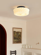 Lampa Sufitowa Retro z Ozdobnym Kloszem Szklanym