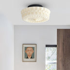 Lampa Sufitowa Retro z Ozdobnym Kloszem Szklanym