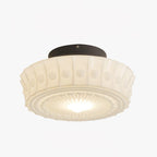 Lampa Sufitowa Retro z Ozdobnym Kloszem Szklanym