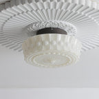 Lampa Sufitowa Retro z Ozdobnym Kloszem Szklanym