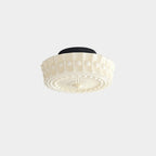 Lampa Sufitowa Retro z Ozdobnym Kloszem Szklanym