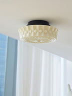 Lampa Sufitowa Retro z Ozdobnym Kloszem Szklanym