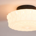 Lampa Sufitowa Retro z Ozdobnym Kloszem Szklanym