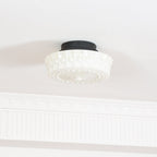 Lampa Sufitowa Retro z Ozdobnym Kloszem Szklanym