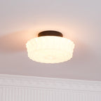 Lampa Sufitowa Retro z Ozdobnym Kloszem Szklanym