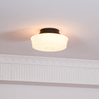 Lampa Sufitowa Retro z Ozdobnym Kloszem Szklanym