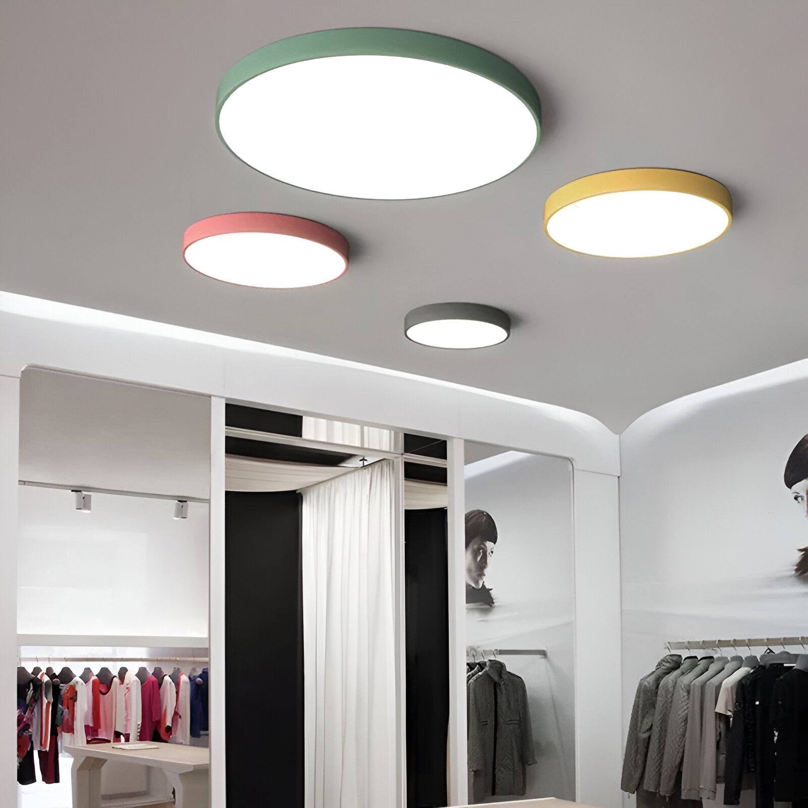Lampa Sufitowa Skandynawska Okrągła z Regulacją Barwy Światła