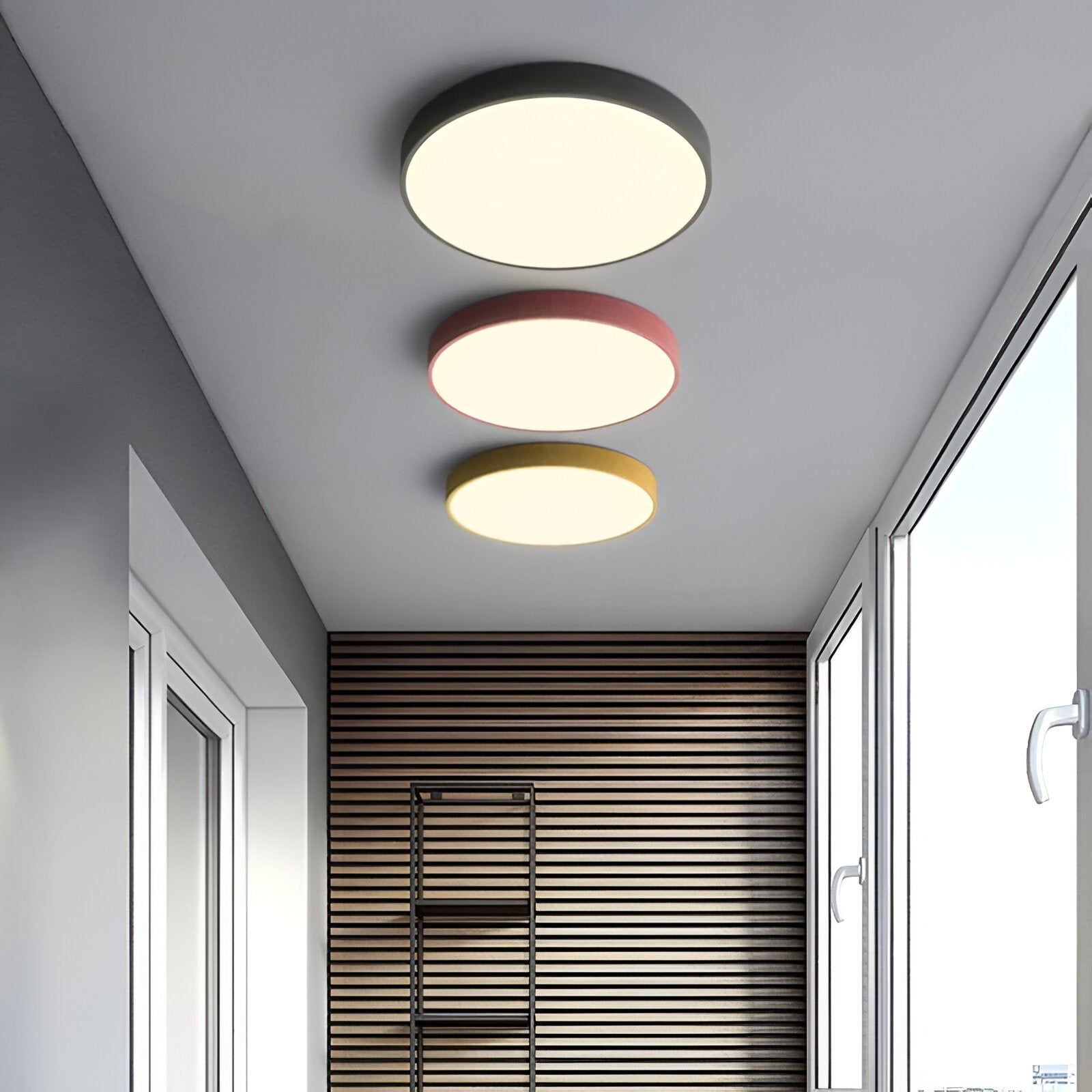 Lampa Sufitowa Skandynawska Okrągła z Regulacją Barwy Światła