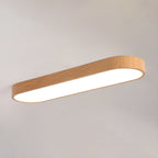 Lampa Sufitowa Skandynawska z Drewnianą Obudową i Białym Kloszem