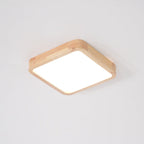 Lampa Sufitowa Skandynawska z Drewnianą Oprawą i Akrylowym Kloszem ##POS:30##