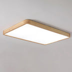 Lampa Sufitowa Skandynawska z Drewnianą Oprawą i Akrylowym Kloszem