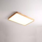 Lampa Sufitowa Skandynawska z Drewnianą Oprawą i Akrylowym Kloszem