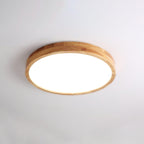 Lampa Sufitowa Skandynawska z Drewnianą Oprawą i Akrylowym Kloszem
