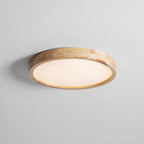 Lampa Sufitowa Skandynawska z Drewnianą Oprawą i Akrylowym Kloszem