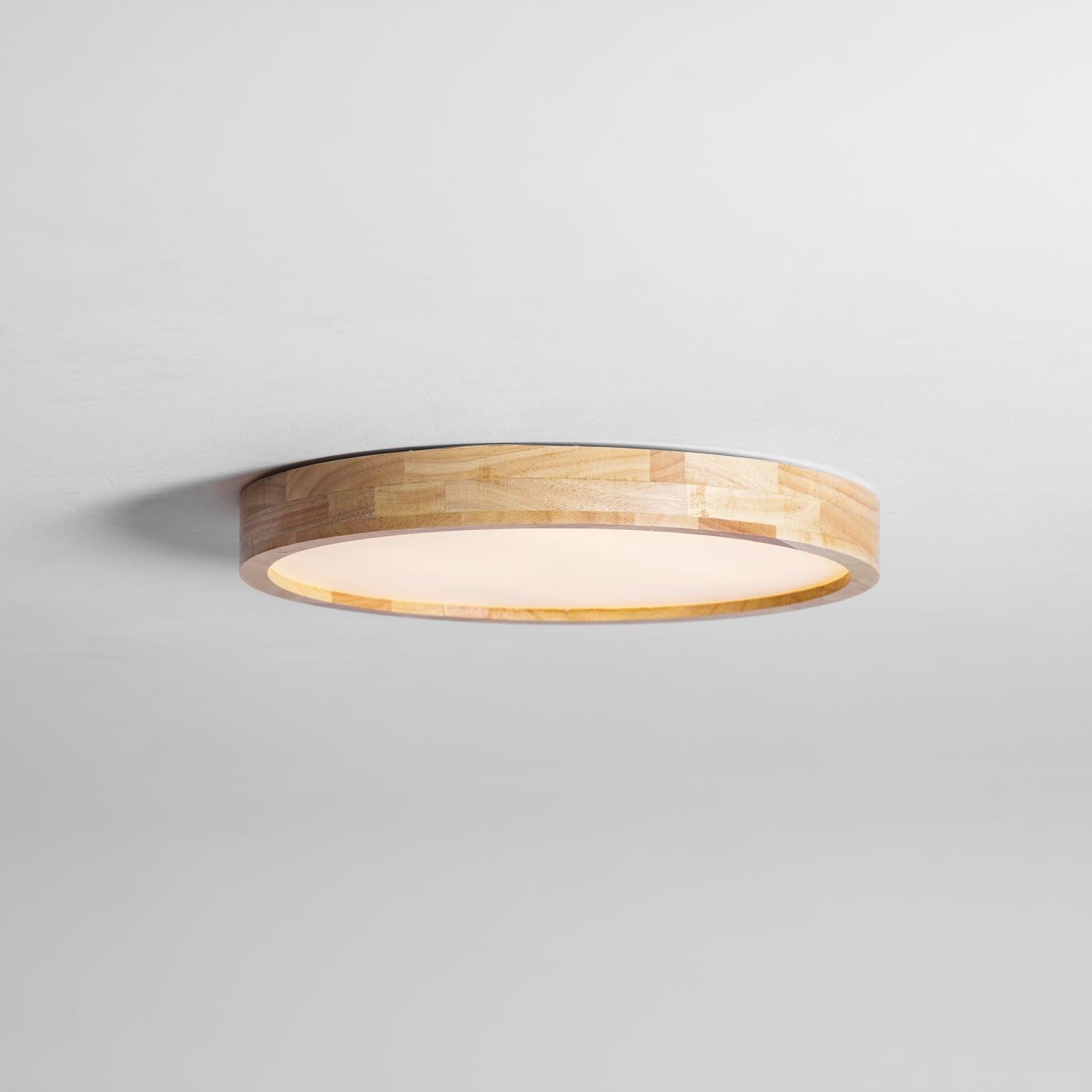 Lampa Sufitowa Skandynawska z Drewnianą Oprawą i Akrylowym Kloszem ##POS:78##