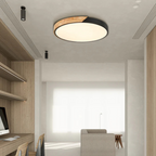 Lampa Sufitowa Skandynawska z Drewnianą Ramą i Zintegrowanym LED