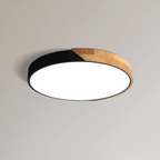 Lampa Sufitowa Skandynawska z Drewnianą Ramą i Zintegrowanym LED