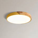 Lampa Sufitowa Skandynawska z Drewnianą Ramą i Zintegrowanym LED