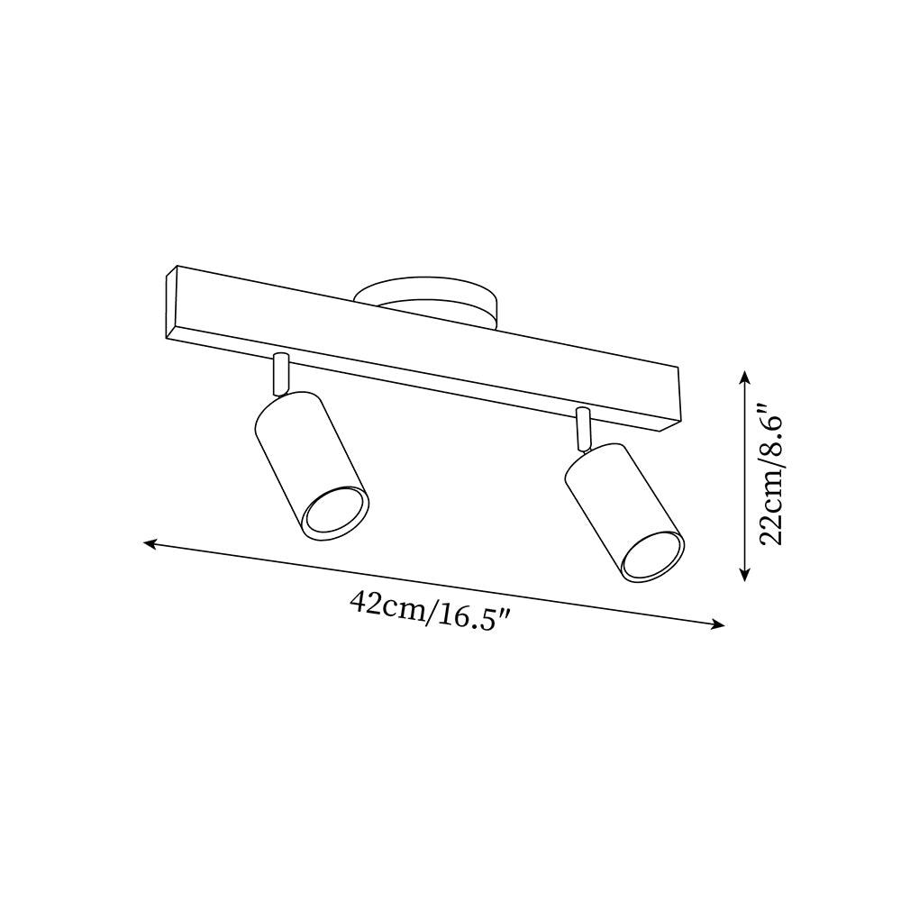 Lampa Sufitowa Skandynawska z Obrotowymi Spotami na Listwie