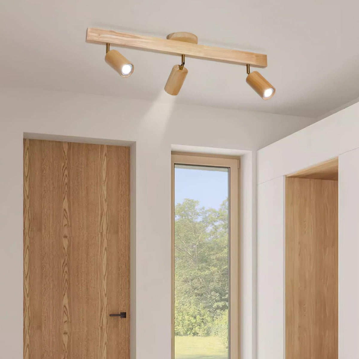 Lampa Sufitowa Skandynawska z Obrotowymi Spotami na Listwie