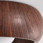 Lampa Sufitowa Skandynawska z Okrągłą Czaszą w Stylu Drewnianym