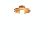 Lampa Sufitowa Skandynawska z Okrągłym Kloszem i Mleczną Żarówką
