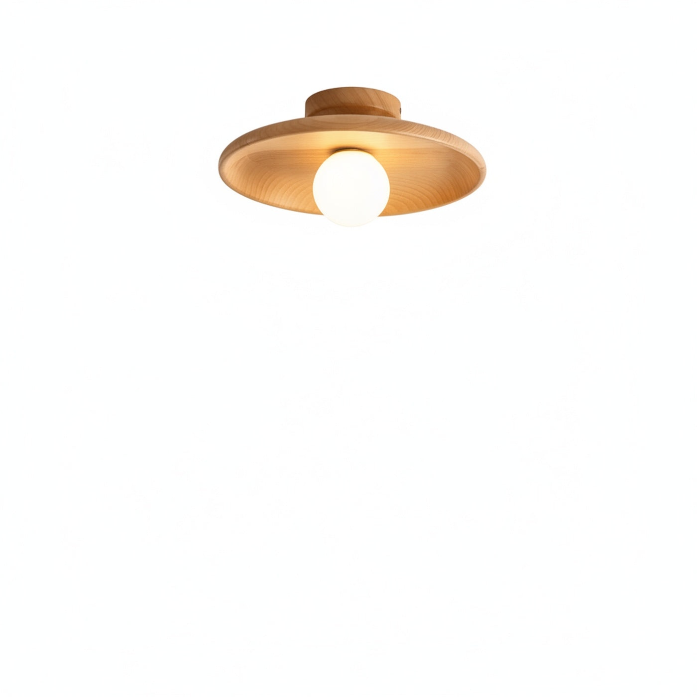 Lampa Sufitowa Skandynawska z Okrągłym Kloszem i Mleczną Żarówką