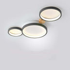 Lampa Sufitowa Skandynawska z Okrągłymi Kloszami i Drewnianymi Łącznikami